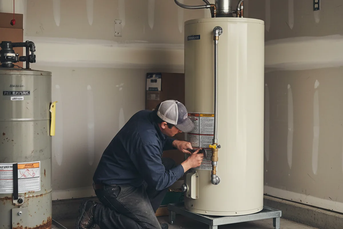 Water heater and shutoff valve replacement in Wareham